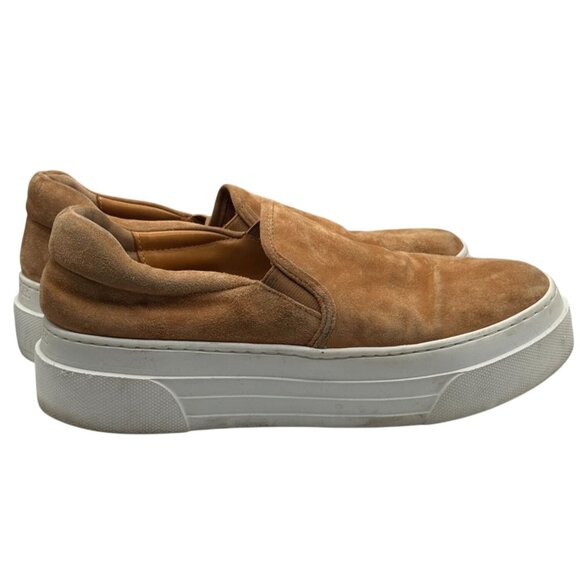 J/Slides NYC Womens 10 Aileen Platform Slip On Sneakers Brown Suede Leather‎ - Picture 10 of 10